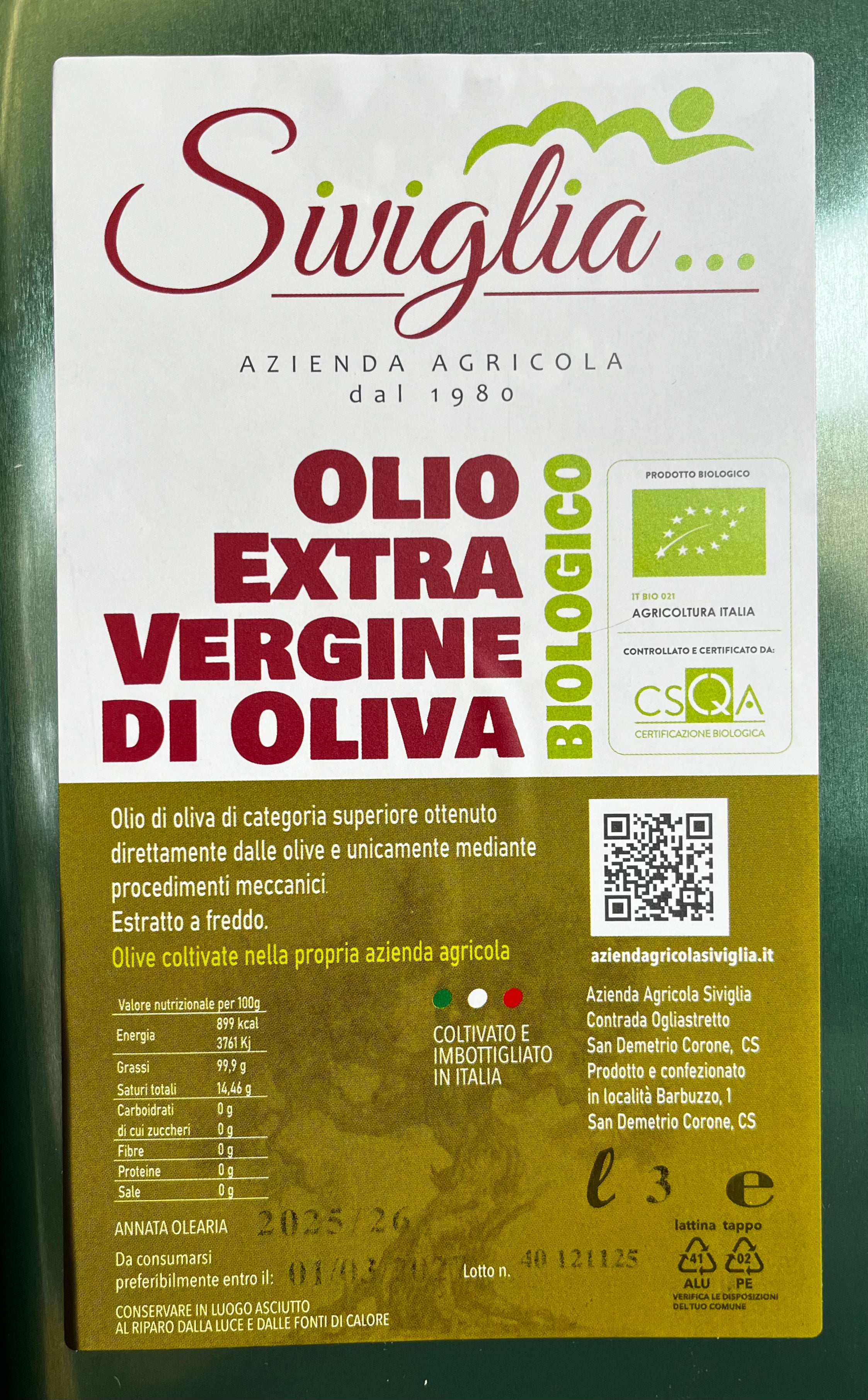 Olio Extravergine di Oliva