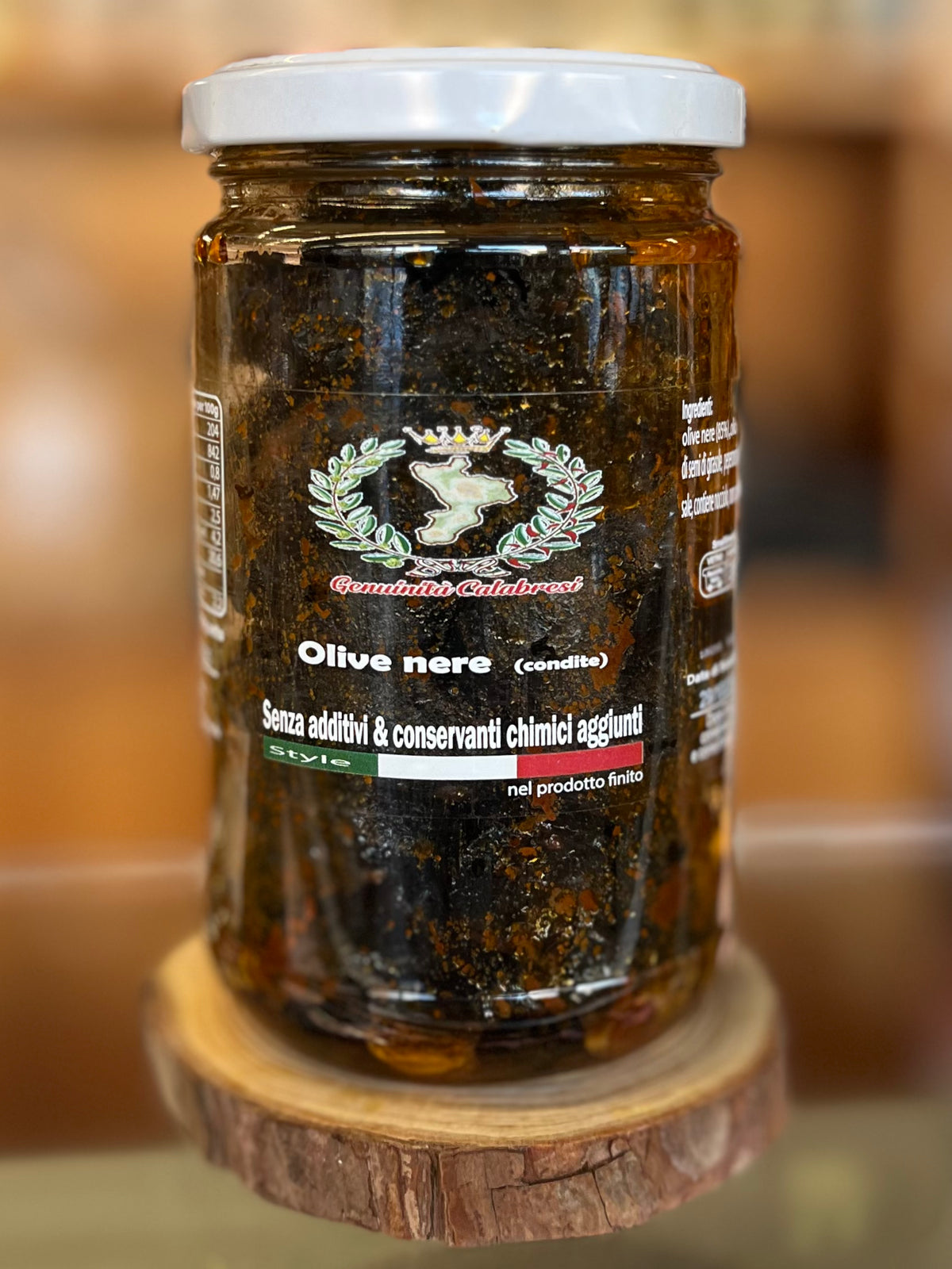 Olive nere all'uso antico condite – Genuinità Calabresi