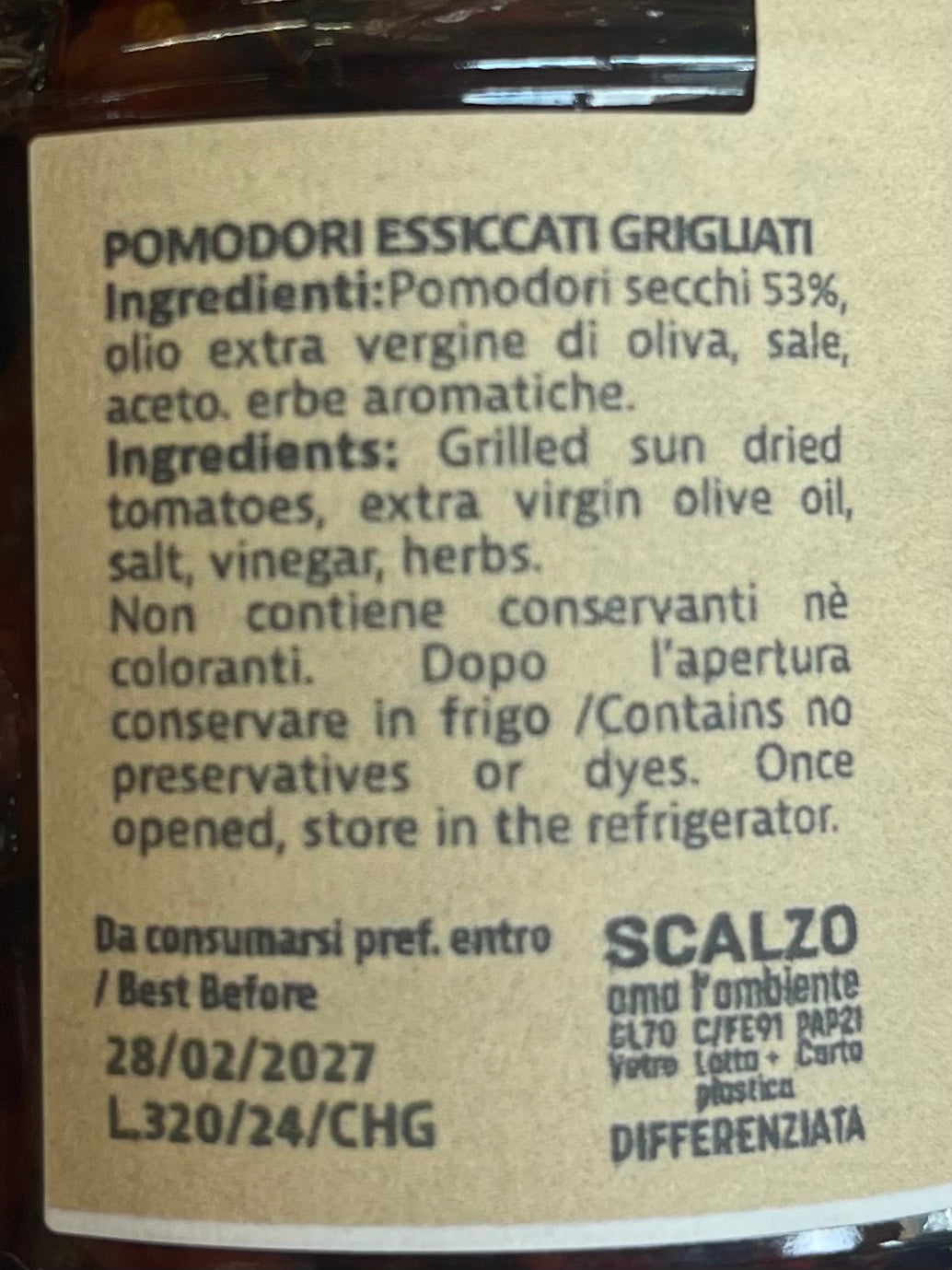 Pomodori secchi grigliati