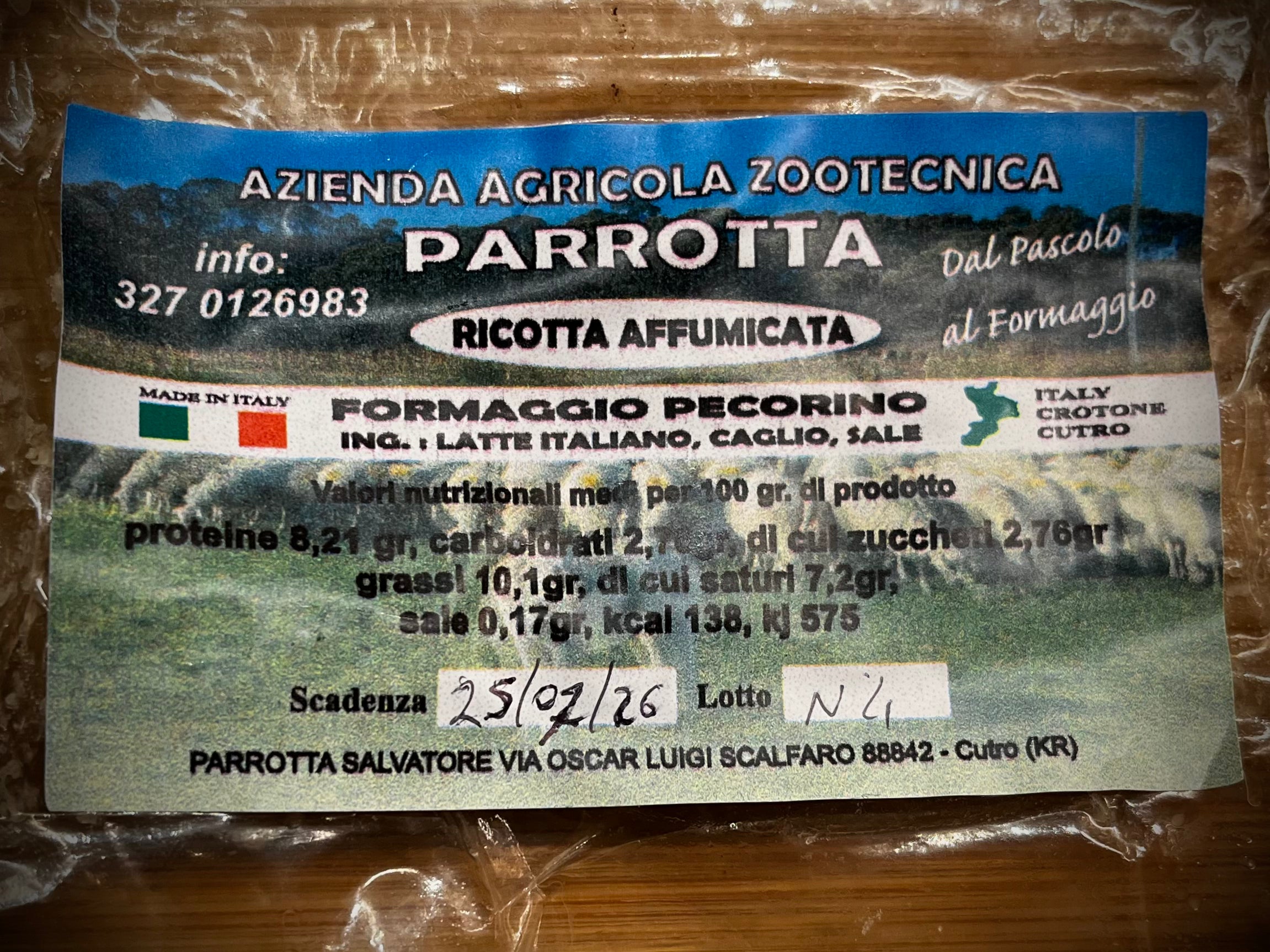 Ricotta di pecora affumicata