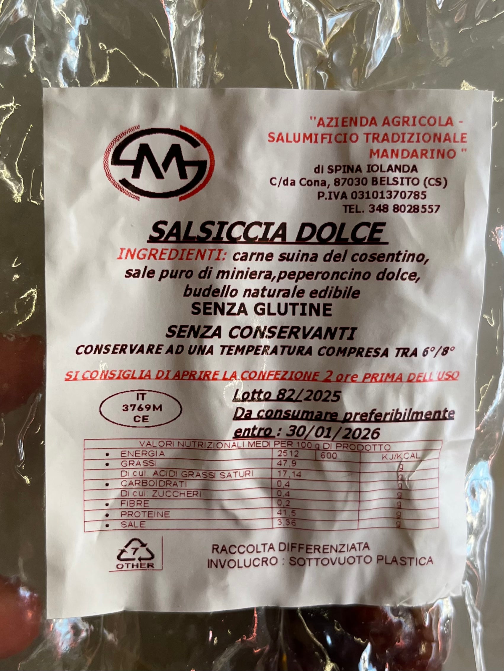 Salsiccia dolce