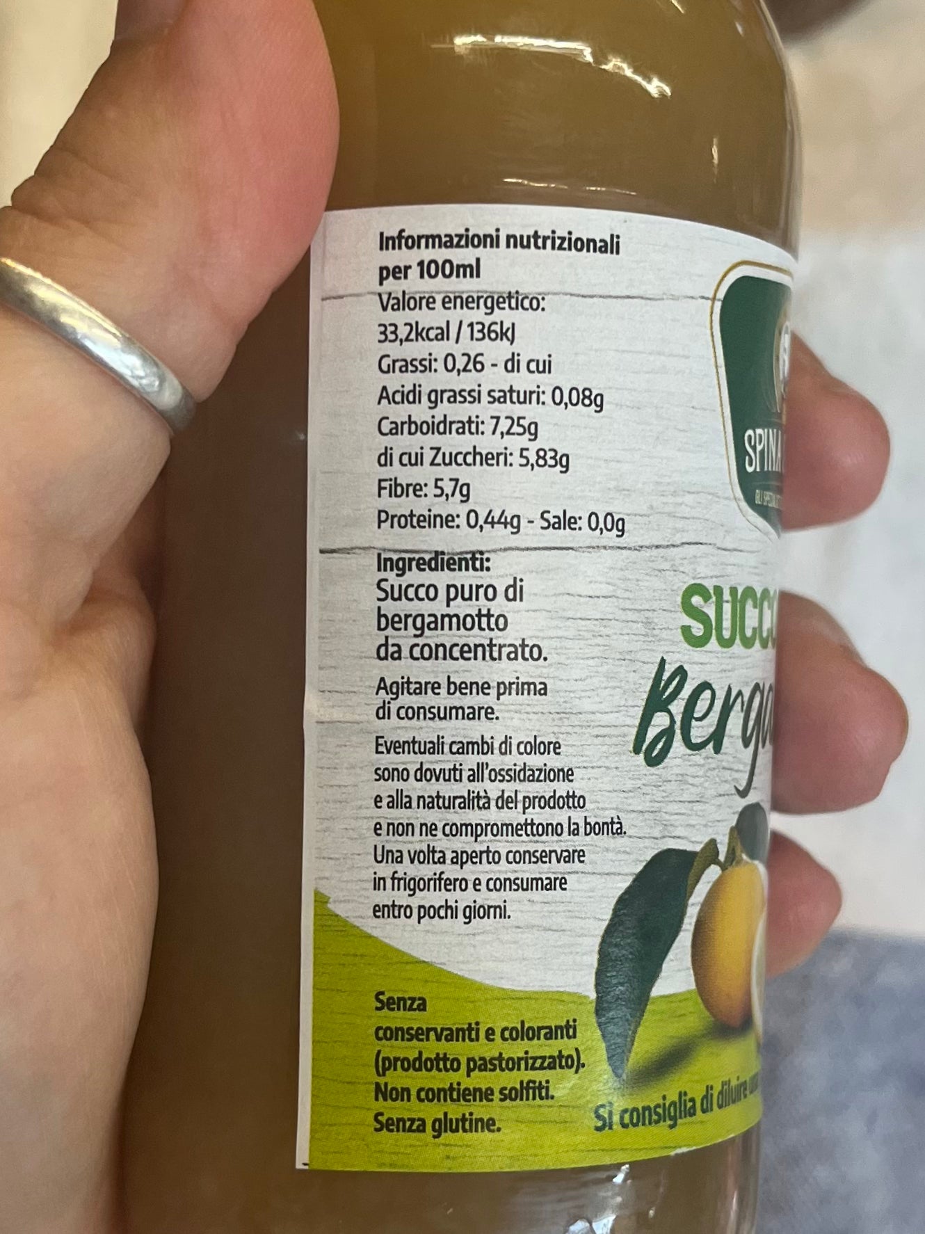 Succo Puro di Bergamotto